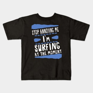 Surfing Surfing Coast Monster Wave Sea Kids T-Shirt